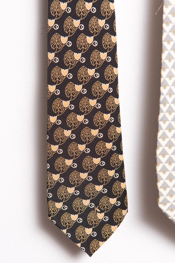 Vintage Krizia Neckties with Geometric 80's Patte… - image 3