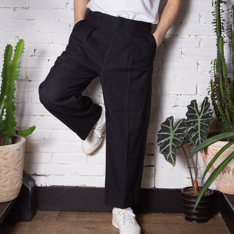 Mens High Waisted Trousers - Etsy