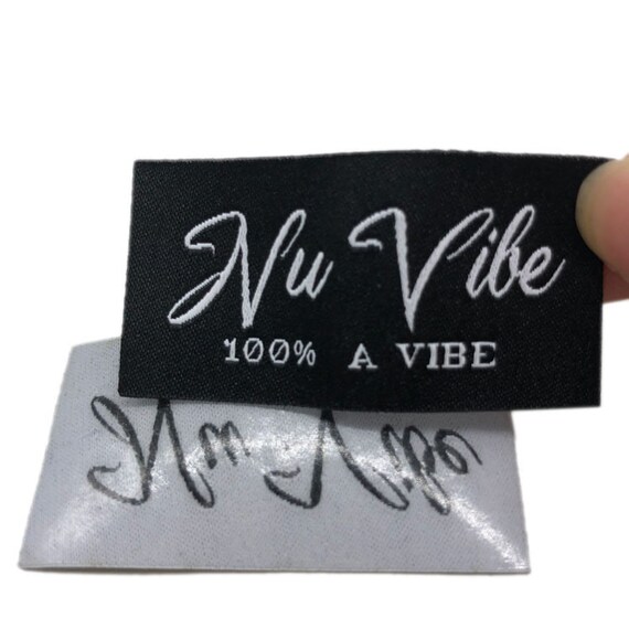 ★ ★ Women's Woven Label Lip Baby Tea 47C200G YA Modern Woven Labels | Pre-made Woven Labels for Quilt Labels