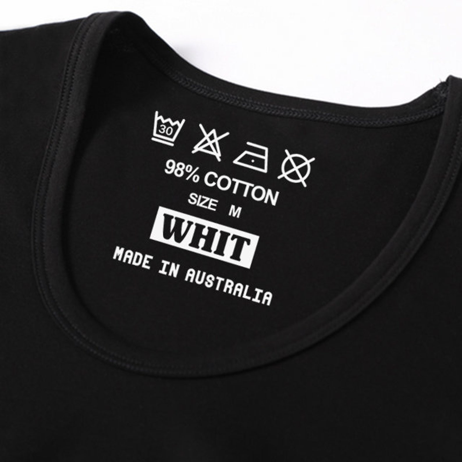 Heat Transfer Label Heat Transfer Tagless Label Garment Iron Etsy