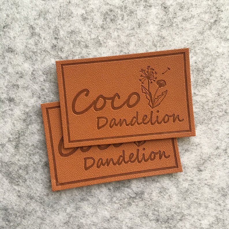 200 Pu Leather Label, Custom Pu Leather Labels, Faux Leather Labels