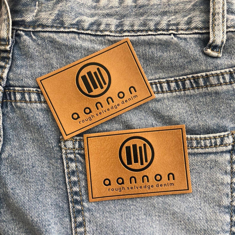 50 PU leather patches Custom Embossed Leather Patch Faux Etsy