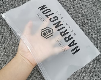 50-500pcs custom plastic zipper bag, plastic zipper bag, custom zipper bag, frosted zipper bag with logo, zipper bag