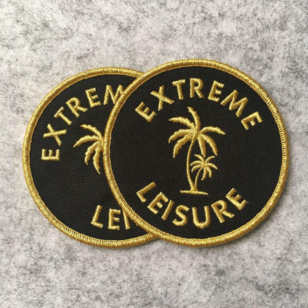 100 Gold Metallic Thread Embroidered Patches, Custom Sewing