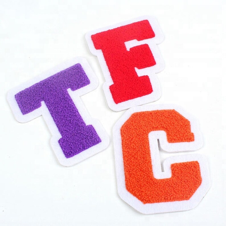 100 Custom Sew on Wholesale Letter Chenille Patches Custom Etsy