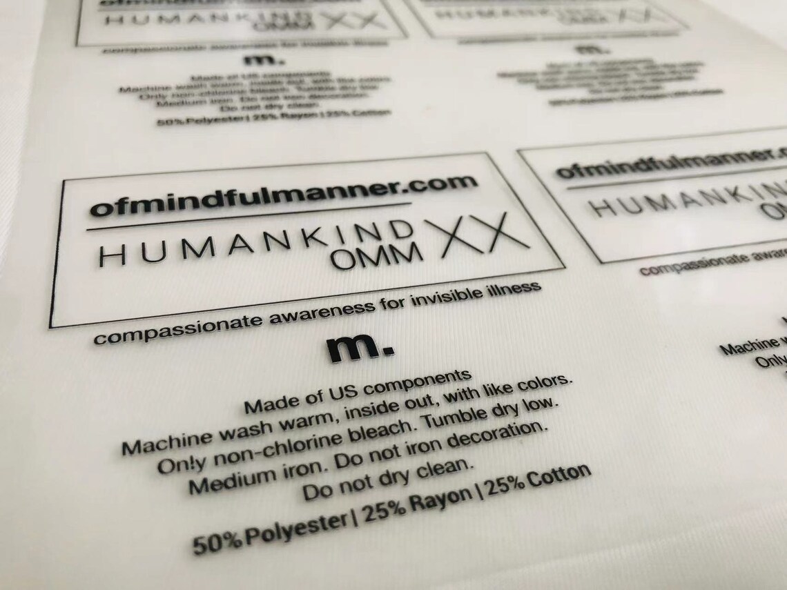 500 Custom Logo Heat Transfer Logo Iron on Heat Transfer Etsy