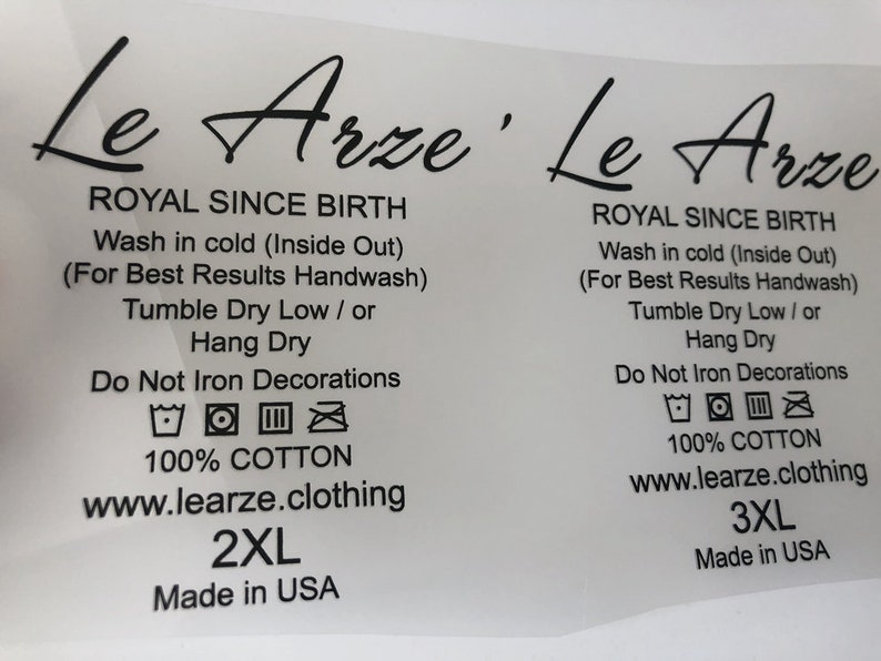 500 Iron on textil heat transfer neck labels for clothing | Etsy