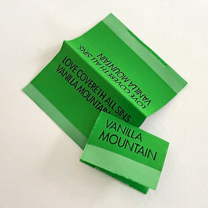 300 Woven Labels Center Fold Custom Woven Labels Woven Etsy