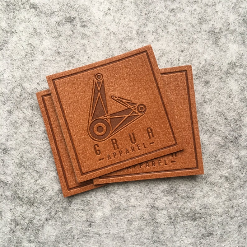 100 PU Leather Labels Embossed Leather Patch Label Custom Etsy