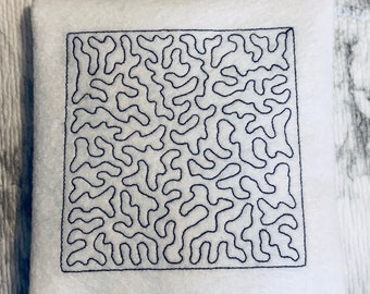 Stipple quilt bock, stipple quilting, Stipple quilt block machine embroidery instant download, digital file, quilt block