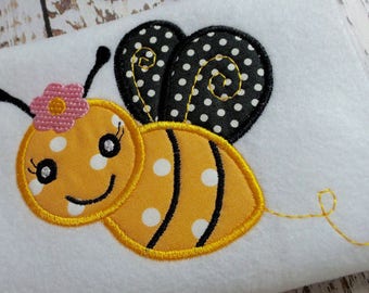 Applique bumble bee machine embroidery design file instant download, embroidery bumble bee, appliqué bumble bee design, summer bumble bee