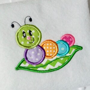 applique caterpillar machine embroidery instant download, caterpillar embroidery, sewing pattern, insect applique
