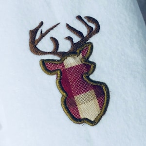 Applique machine embroidery buck head, instant download, applique deer head, embroidery buck,