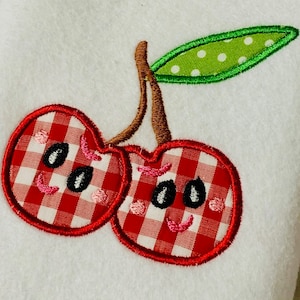 Machine embroidery applique cherries instant download, appliqué cherry, sweet cherries, embroidery cherry
