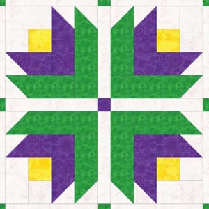 Modello trapunta tulipano doppio, file pdf, download immediato, modello trapunta tulipano viola, modello cucito Crocus, modello trapuntatura
