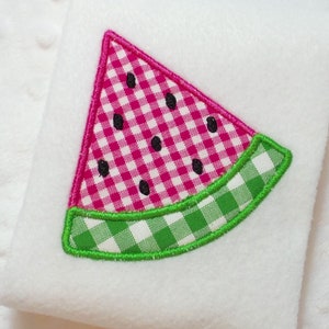 Applique watermelon slice machine embroidery instant download design, embroidery fruit, summer time fruit, appliqué fruit