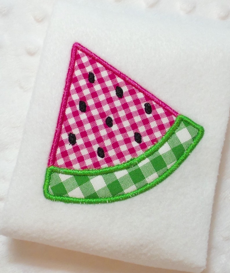 Applique Watermelon Slice Machine Embroidery Instant Download Design ...