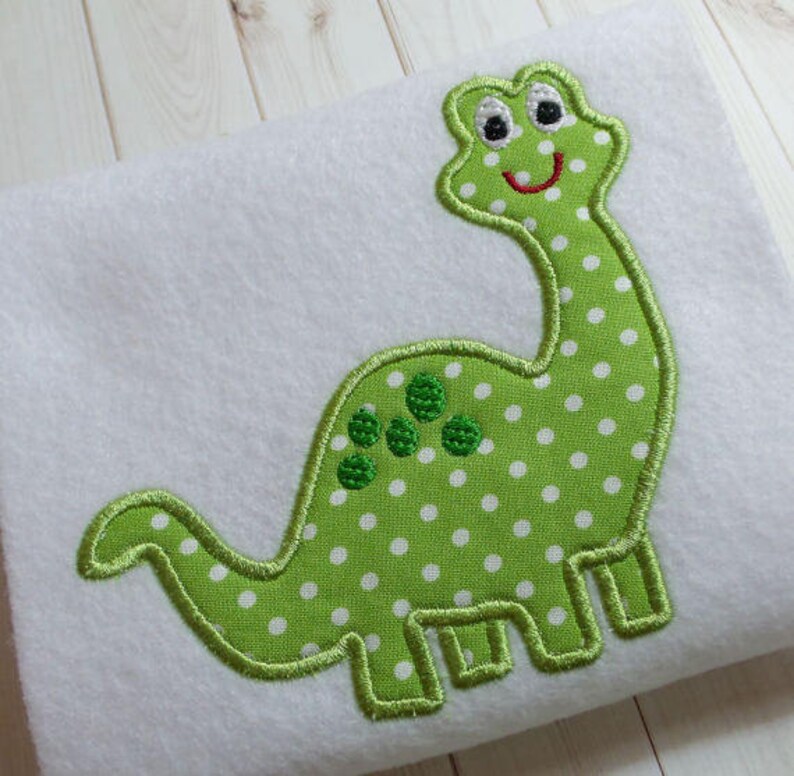 Applique Dinosaur Machine Embroidery Instant Download Design Etsy