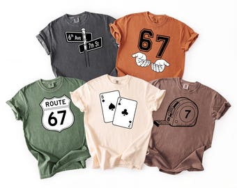 Six Seven PNG Bundle, T-Shirt Design (Digital Download)