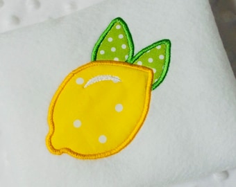 Applique Lemon Machine Embroidery Design (Instant Download)