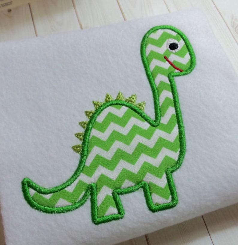 Applique Dinosaur Machine Embroidery Instant Download Etsy