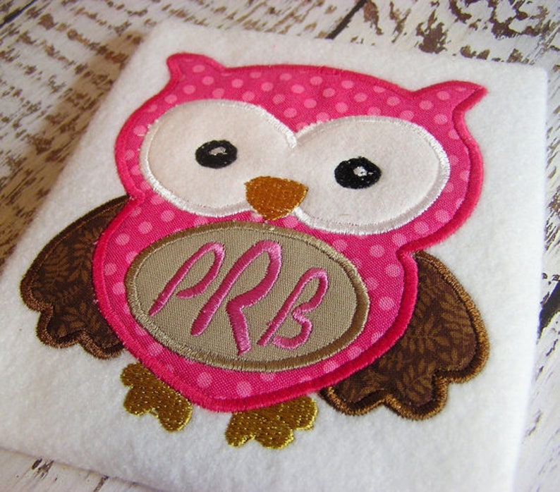 Applique owl machine jessecmault instant download design  etsy