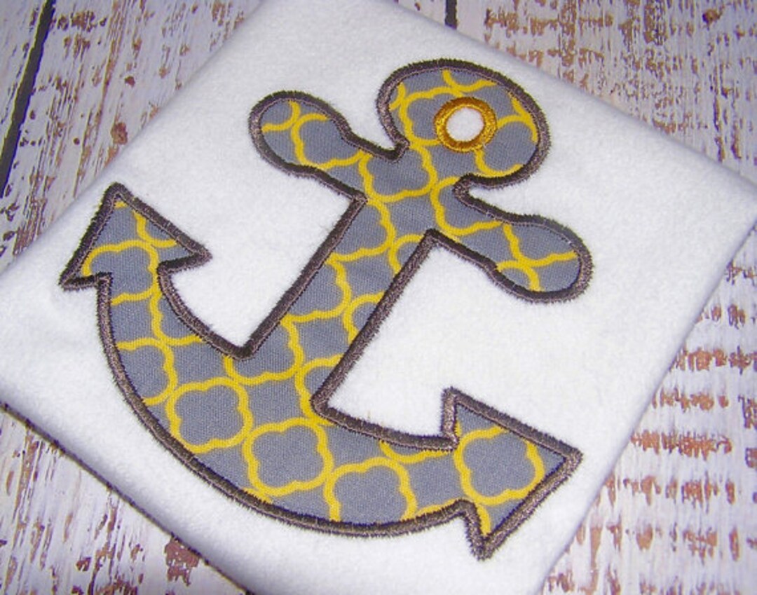 Appliqué Anchor Machine Embroidery Design (digital Download) - Etsy