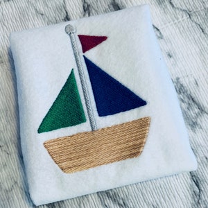 帆船の機械刺繍デザイン、刺繍ボート、即時ダウンロード、刺繍デザイン刺繍帆船