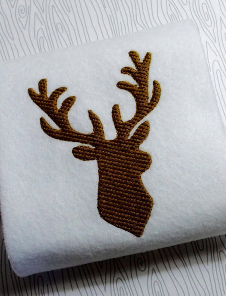 Embroidery deer head machine embroidery instant download deer  etsy