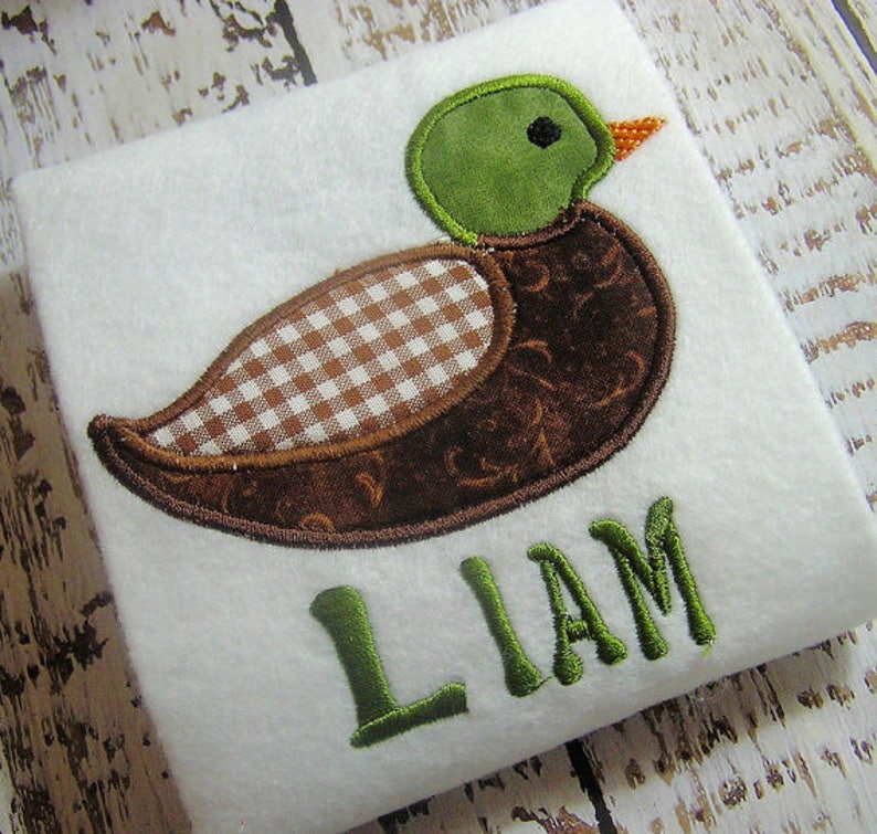 Applique mallard machine embroidery design mallard bird  etsy