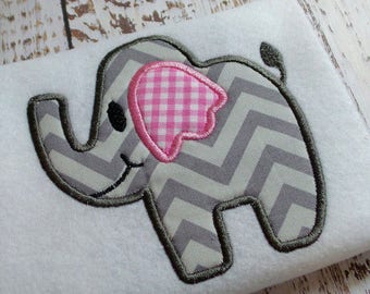Elephant Applique Machine Embroidery Design, Baby Nursery (Instant Download)