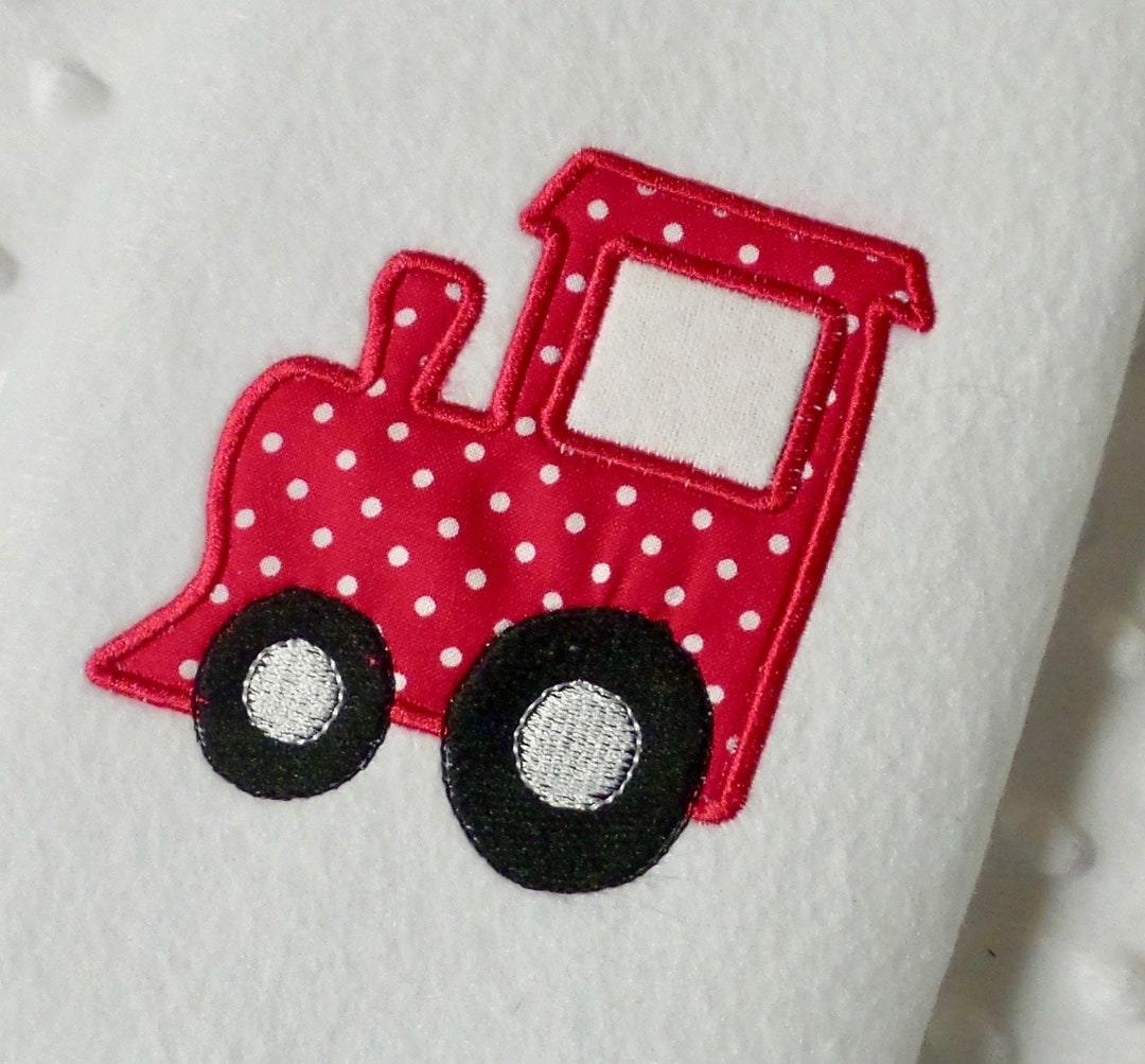 Appliqué Train Machine Embroidery Instant Download Design, Train