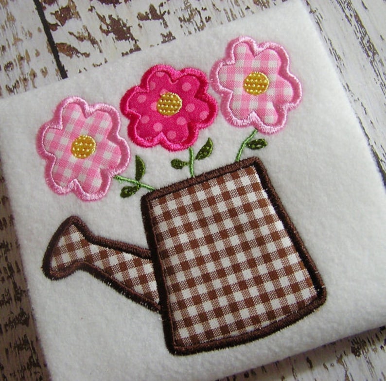 Applique flower pot machine embroidery instant download  etsy Applique flower pot machine embroidery instant download  etsy