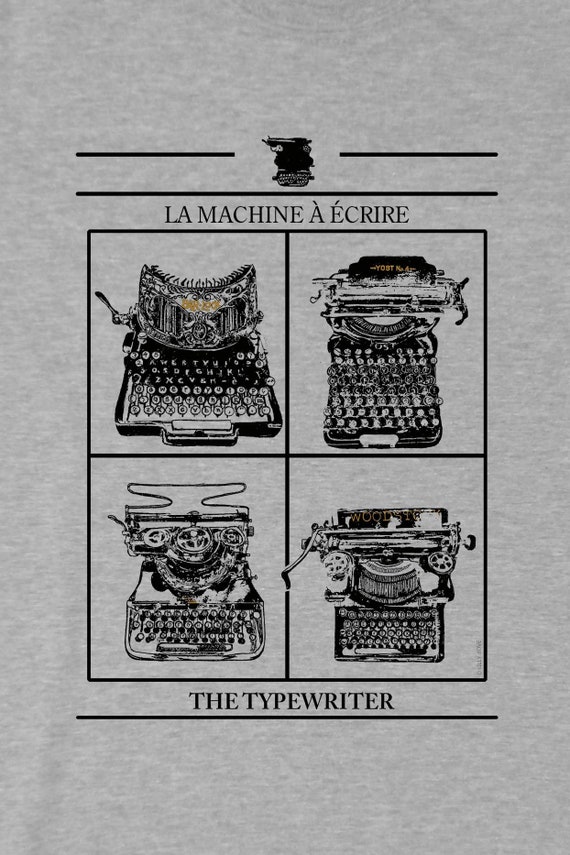 Retro machines à écrire, à la machine à écrire, t-shirt machines steampunk, vieilles machines t-shirt du monde, unisexe. 6115af Retro machines à écrire, à la machine à écrire, t-shirt machines steampunk, vieilles machines t-shirt du monde, unisexe. 6115af