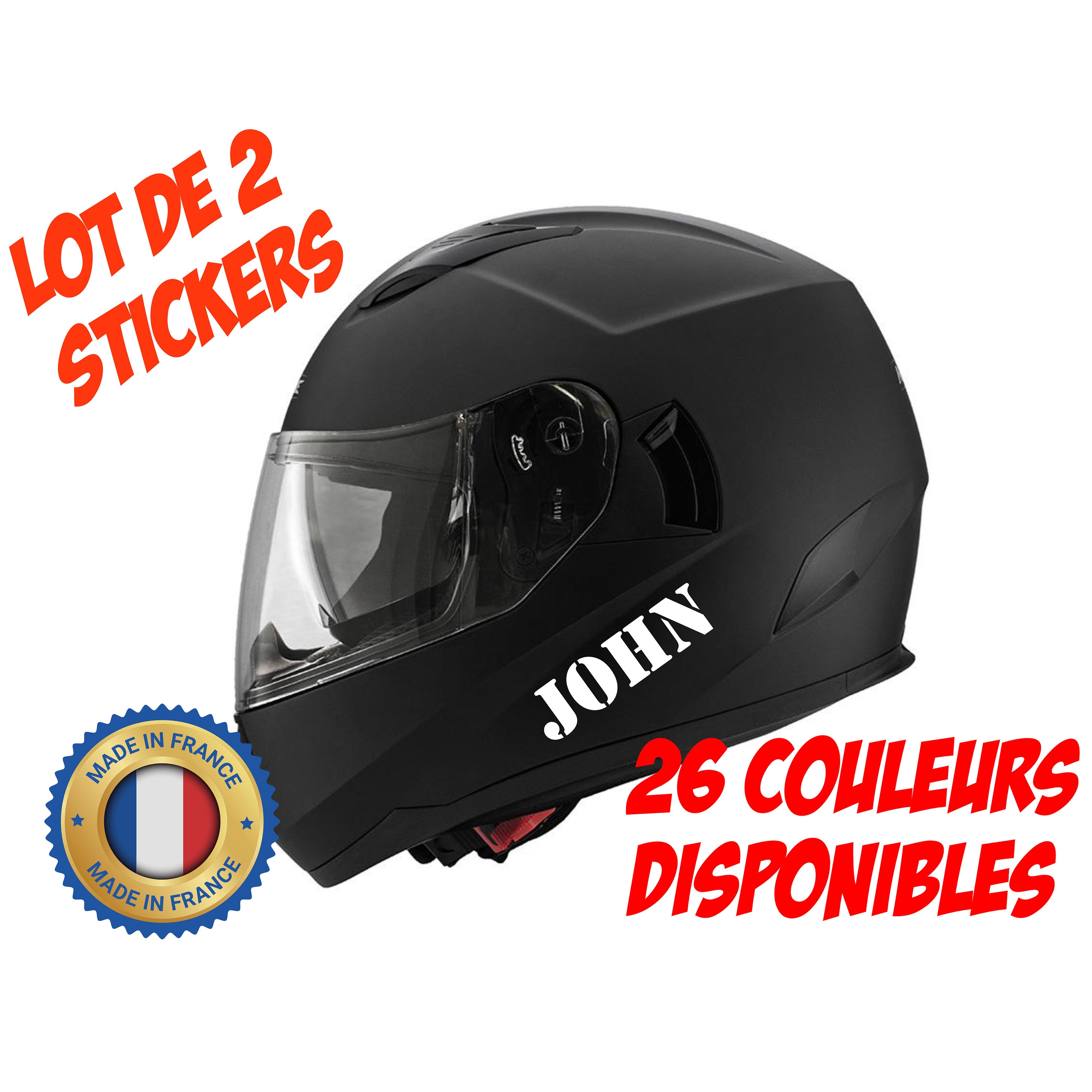 Pack x12 Stickers Belgique noir Nom prénom vélo casque sticker