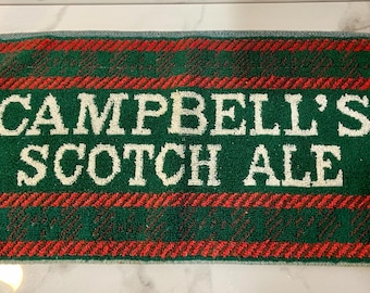 Vintage Authentic Scottish Bar Towel Campbell’s Scotch Ale