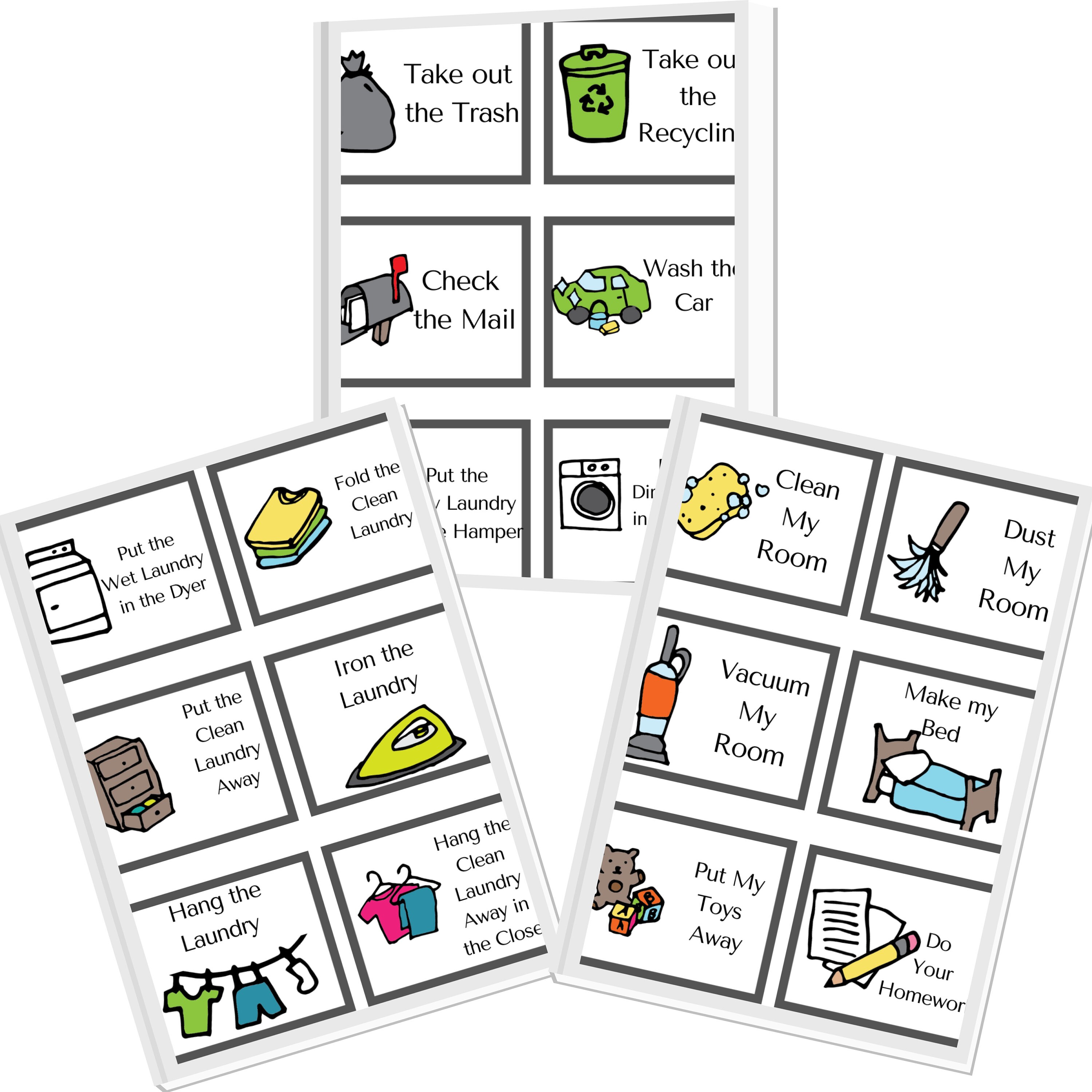 Chore Cards Printable Downloadable PDF | Etsy