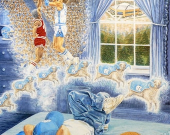 North Carolina Tar Heels 'CAROLINA DREAMIN' - Classic Art Print by Steve Ford