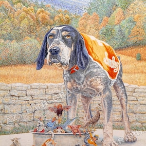 Tennessee Volunteers 'BREAKFAST OF CHAMPIONS' - Classic Art Print by Steve Ford