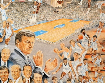 North Carolina Tar Heels 'BLUE HEAVEN' - Classic Art Print by Steve Ford