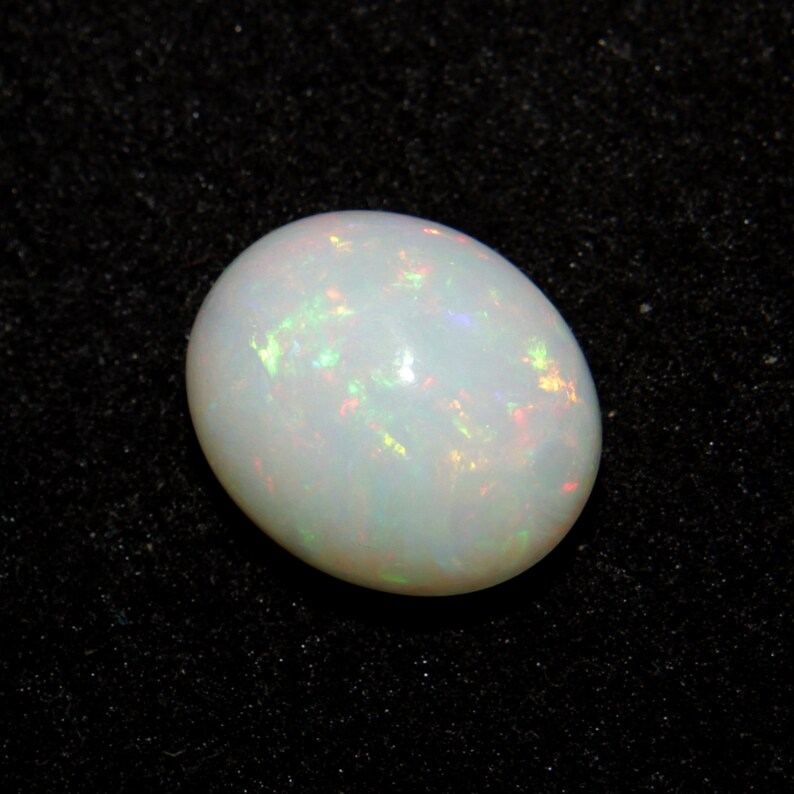 Ethiopian Opal 15x13 mm Oval Opal 7.66 Carat Natural Ethiopian Welo Fire Opal Oval Gemstone Multi Fire Opal Gemstone Electric Fire Opal