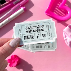 Aufreibender Merry-Go-Round Ticket Sticker