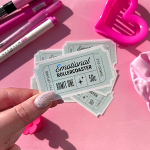 Emotionaler Rollercoaster Ticket Sticker