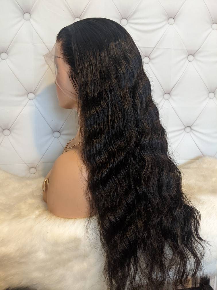 Transparent/"Hd" Invisible Full Lace 100% Human Hair Wig Fully Bleached Knots & Preplucked Natural Hairline Lengths 14-24"