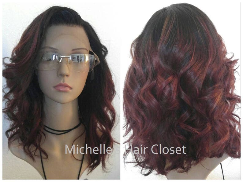 14 Glueless INVISIBLE HD Lace Front 100% Human Hair Wig Cinnamon Custom Cut & Color Pre-plucked for NATURAL Hairline image 1