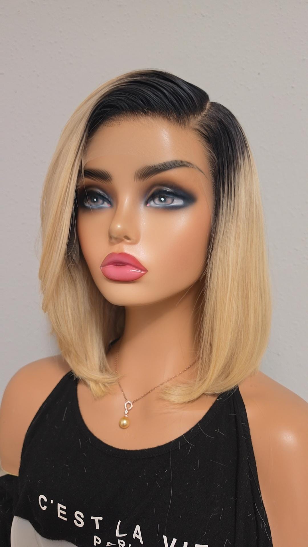 Nikki - Glueless Hd Lace Front Human Hair Bob Cut Wig Bleached Knots & Natural Preplucked Hairline