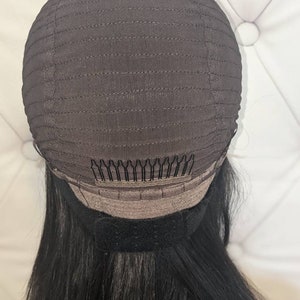BELLA Vacker Ombre Kastanjebrun Limfri "HD OSYNLIG Lace" Peruk med Äkta Hår framtill med Blekta Knutar och Förplockad för Naturlig Hårlinje! bild 9