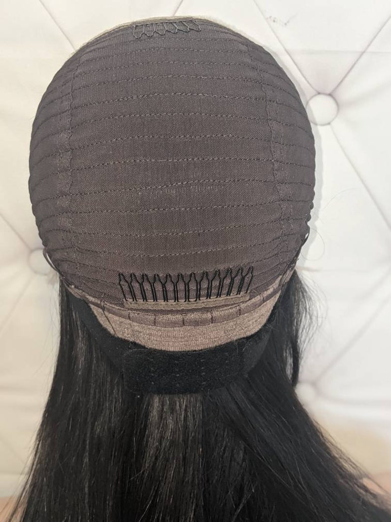 BELLA Vacker Ombre Kastanjebrun Limfri "HD OSYNLIG Lace" Peruk med Äkta Hår framtill med Blekta Knutar och Förplockad för Naturlig Hårlinje! bild 9