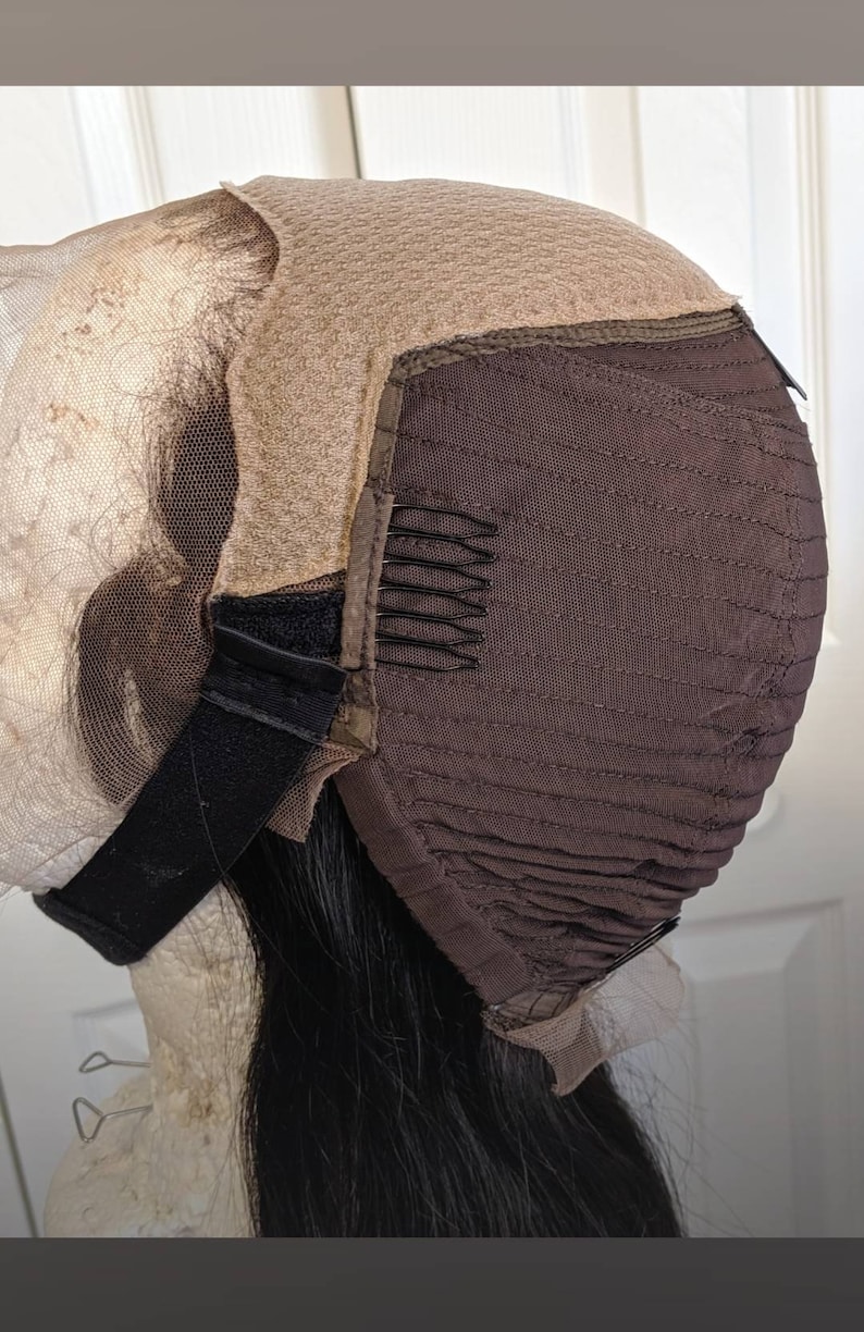 BELLA Vacker Ombre Kastanjebrun Limfri "HD OSYNLIG Lace" Peruk med Äkta Hår framtill med Blekta Knutar och Förplockad för Naturlig Hårlinje! bild 8