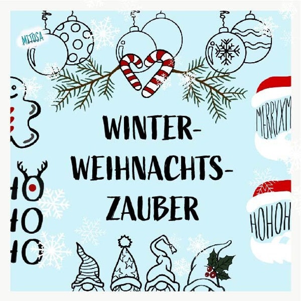 Plotterdatei Winter-Weihnachts-Zauber dxf / svg / jepg - christmas plotter files